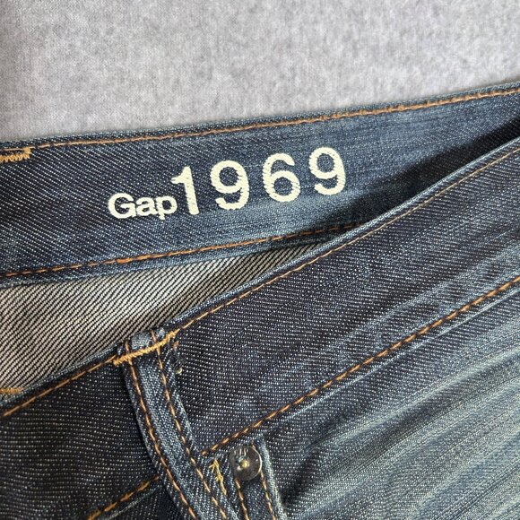 Gap 1969 Mens Jeans Boot Cut Dark Wash 38x30 - Picture 5 of 16